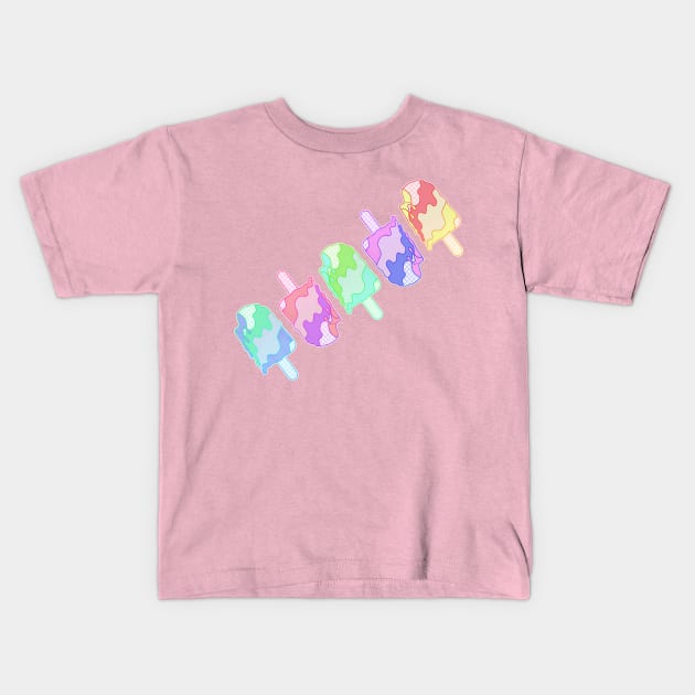 Ice Cream Melt Kids T-Shirt by LeighWortley